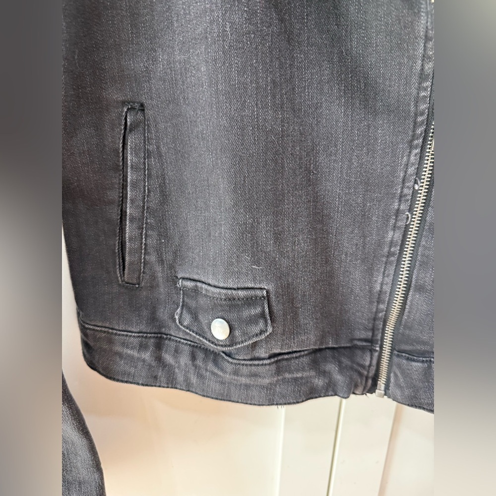 Almost Famous Black Studded Jean Jacket — Size M — NWT - Picture 7 of 13